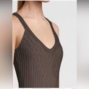 WHBM Espresso crochet trim tank